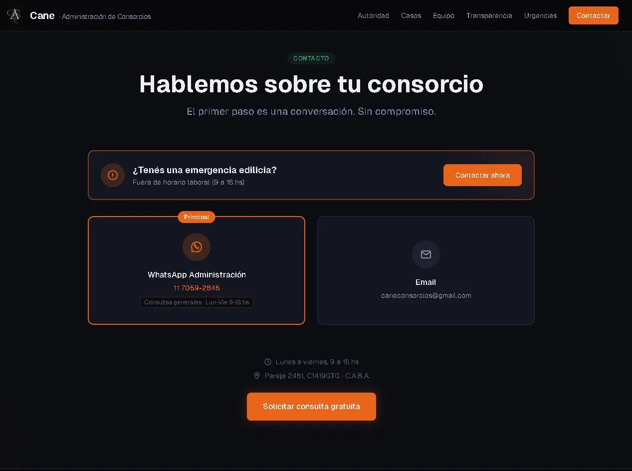 Cane Consorcios — captura desktop 2